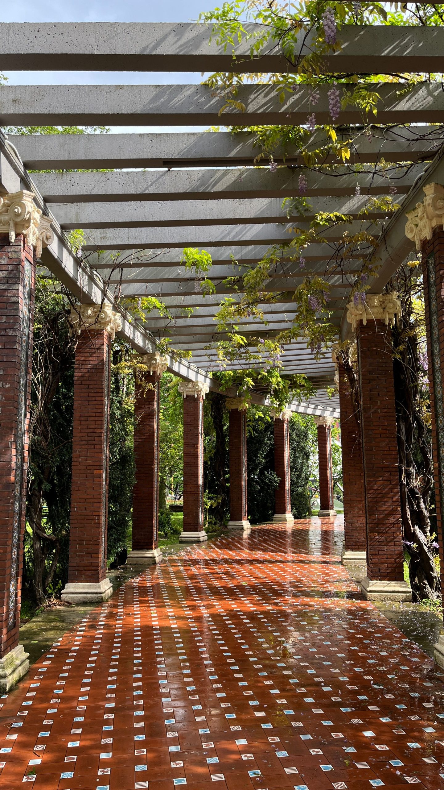Pergola couverte contre la pluie