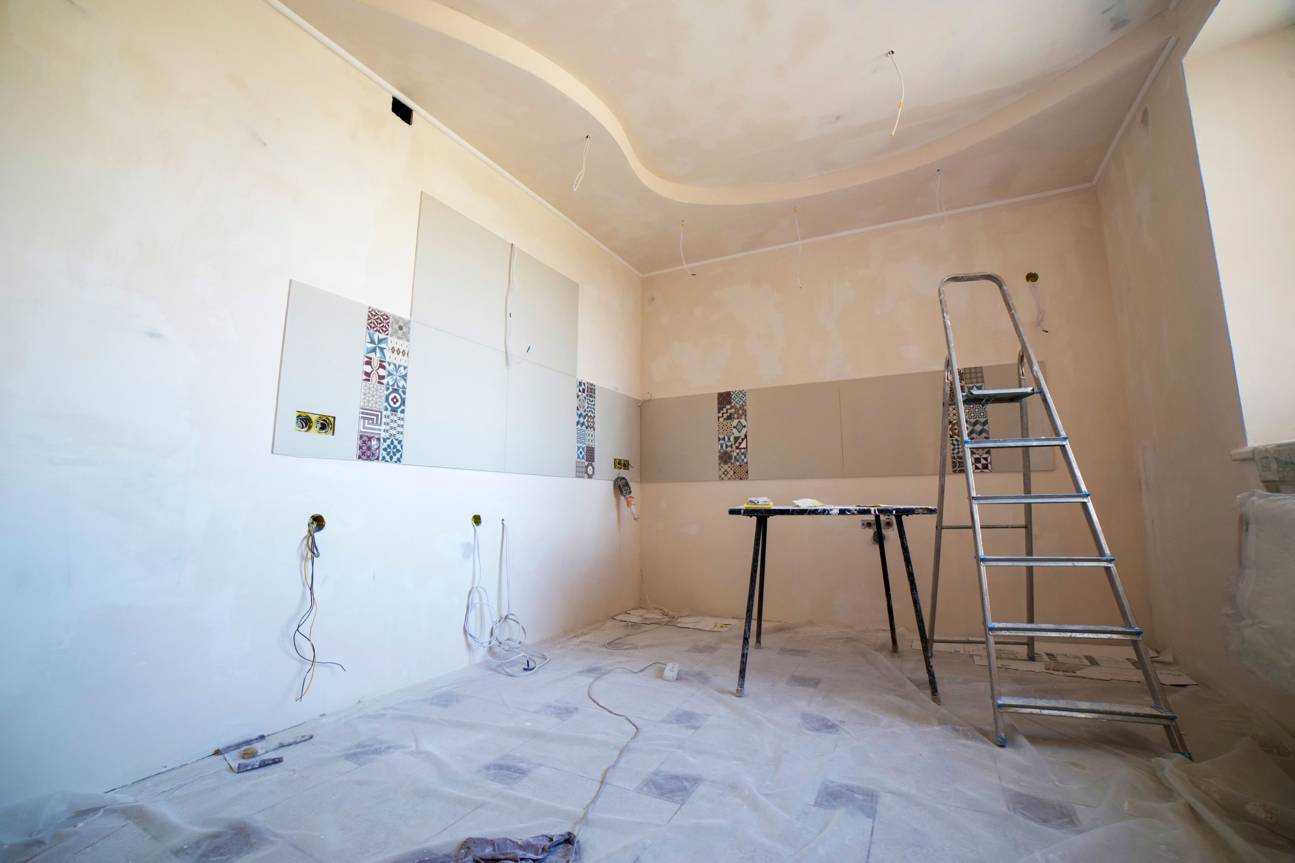 Piece en cours de renovation avant doublage des murs